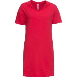 Sukienka z kapturem bonprix czerwony. Czerwone sukienki damskie bonprix, bez wzorów, z kapturem, bez rękawów. Za 32,99 zł.