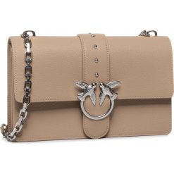 Torebka PINKO - Love Classic Simply 1 CL PE 20 PLTT 1P21LY Y65Z Beige C60. Brązowe torebki klasyczne damskie Pinko, bez wzorów, ze skóry, eleganckie, bez dodatków. Za 1269,00 zł.