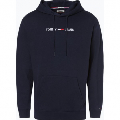 Tommy Jeans - Męska bluza nierozpinana, niebieski. Niebieskie bejsbolówki męskie Tommy Jeans, m, z jeansu. Za 449,95 zł.
