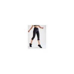 Legginsy 7/8 fitness kardio damskie 500 czarne. Czarne legginsy sportowe damskie DOMYOS, xl, bez wzorów, z elastanu, na fitness i siłownię. Za 69,99 zł.