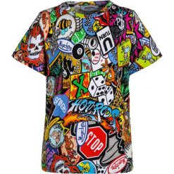 MOSCHINO Tshirt z nadrukiem multicolor. Szare koszulki polo męskie marki MOSCHINO, z nadrukiem, z bawełny. Za 289,00 zł.