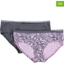 Majtki (2 pary) w kolorze ciemnoszarym i fioletowym. Szare majtki dziewczęce Schiesser Girls, z koronki. W wyprzedaży za 35,95 zł.