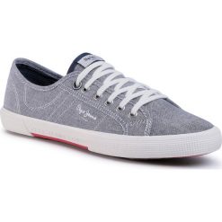 Tenisówki PEPE JEANS - Aberman Smart PMS30626 Chambry 564. Niebieskie półbuty męskie Pepe Jeans, bez wzorów, z jeansu, bez zapięcia. W wyprzedaży za 169,00 zł.