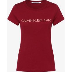 Calvin Klein Jeans - T-shirt damski, lila. T-shirty damskie Calvin Klein Jeans, s, bez wzorów, z jeansu, bez kołnierzyka. Za 139,95 zł.