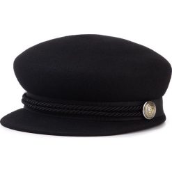 Czapka COCCINELLE - EY3 Cappelli E7 EY3 23 02 01 Noir 001. Czarne czapki damskie Coccinelle, bez wzorów, z wełny. W wyprzedaży za 229,00 zł.
