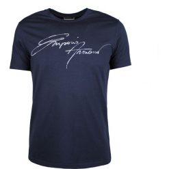 Emporio Armani T-shirt. T-shirty męskie Emporio Armani, bez wzorów, z bawełny, z okrągłym kołnierzem. Za 279,00 zł.