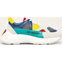 Love Moschino - Buty. Białe buty sportowe damskie Love Moschino, ze skóry. Za 899,90 zł.
