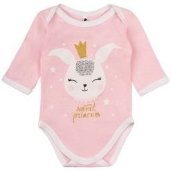 Garnamama Body Dziewczęce Rabbit 56 Różowy. Różowe body niemowlęce marki Garnamama, z bawełny. W wyprzedaży za 24,00 zł.