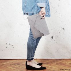 Kopertówki damskie: Kopertówka Letter szara / vegan