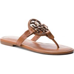 Japonki TORY BURCH - Metal Miller 47617 Tan/Rose Gold 212. Pomarańczowe klapki damskie Tory Burch, bez wzorów, ze skóry, bez obcasa, na obcasie. W wyprzedaży za 599,00 zł.