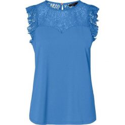 Vero Moda Damska Lace koszulka dziewczęca Alberta Sweetheart Top Color Granada Sky (rozmiar S). Bluzki dziewczęce Vero Moda, bez wzorów, z materiału, bez kołnierzyka, bez rękawów, bez kaptura. W wyprzedaży za 76,00 zł.