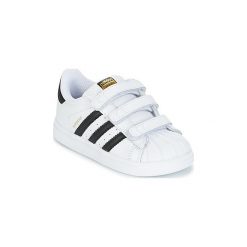 Buty Dziecko adidas SUPERSTAR CF I. Białe trampki dziewczęce Adidas, bez wzorów, bez zapięcia. Za 215,10 zł.