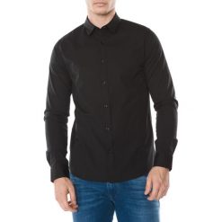 Calvin Klein Koszula Czarny. Czarne koszule męskie Calvin Klein, xl, bez wzorów, z elastanu, bez kołnierzyka, z długim rękawem. Za 352,95 zł.