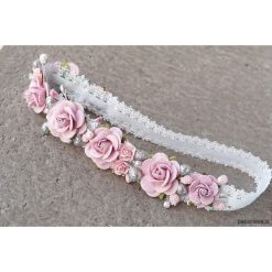 Filipola opaska do włosów WIANEK kwiaty NEW BORN. Czerwone ozdoby do włosów Pakamera. Za 98,00 zł.