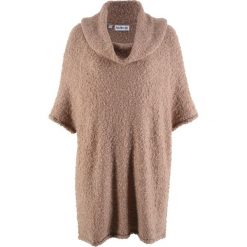 Swetry oversize damskie: Sweter oversize z rękawami 3/4, z kolekcji Maite Kelly bonprix szarobrązowy