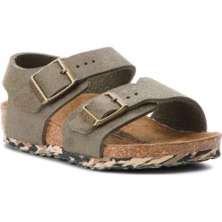 Sandały BIRKENSTOCK - New York Kids 1008278 Sandwashed Green. Zielone sandały chłopięce Birkenstock, ze skóry ekologicznej, bez zapięcia. W wyprzedaży za 169,00 zł.