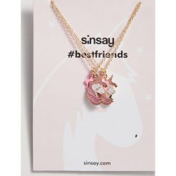 Naszyjniki BFF z jednorożcem - Beżowy. Brązowe naszyjniki damskie Sinsay. Za 15,00 zł.