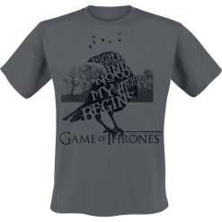 T-shirty męskie z nadrukiem: Gra o Tron The Night Gathers T-Shirt ciemnoszary