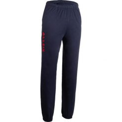 Spodnie do siatkówki V100 męskie. Niebieskie spodnie męskie ALLSIX, m, bez wzorów, z bawełny. Za 59,99 zł.