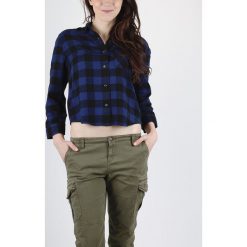 SuperDry Koszula Niebieski. Niebieskie bluzki damskie Superdry, l, w kratkę, z wiskozy, bez kołnierzyka, z długim rękawem. Za 300,95 zł.
