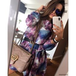 Sukienka Female Violet. Fioletowe sukienki damskie Pakamera, na co dzień, bez wzorów, bez kołnierzyka, bez rękawów, mini. Za 79,00 zł.