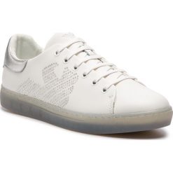 Sneakersy EMPORIO ARMANI - X3X071 XL807 N627 White/Silver. Białe półbuty damskie Emporio Armani, ze skóry. W wyprzedaży za 509,00 zł.