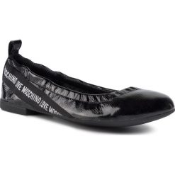 Baleriny LOVE MOSCHINO - JA11030G08JC0000 Nero. Czarne baleriny damskie Love Moschino, bez wzorów, ze skóry, bez obcasa. Za 669,00 zł.