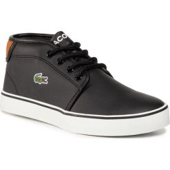 Sneakersy LACOSTE - Ampthill 0120 1 Cju 7-40CUJ0001094 Blk/Brw. Czarne półbuty damskie Lacoste, bez wzorów, ze skóry ekologicznej, bez obcasa, na płaskiej podeszwie, bez zapięcia. Za 319,00 zł.