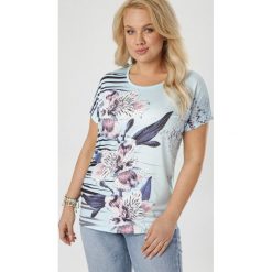 Jasnoniebieska Bluzka Analise. Niebieskie bluzki damskie Born2be, xl, bez wzorów, bez kołnierzyka, bez rękawów. W wyprzedaży za 29,99 zł.
