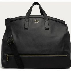 Guess Jeans - Torba. Czarne torby męskie skórzane Guess Jeans, w paski, z poliesteru. Za 759,90 zł.