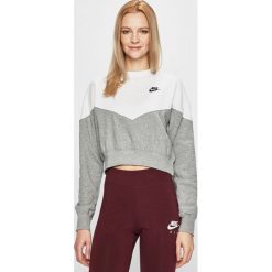 Nike - Bluza. Szare bluzy damskie Nike, s, z nadrukiem, z bawełny, bez rękawów, bez kaptura. Za 259,90 zł.
