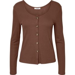 Kardigan "Dicte" w kolorze brązowym. Pomarańczowe kardigany damskie Pieces, Vila, xs, bez wzorów, prążkowane. W wyprzedaży za 64,95 zł.
