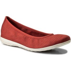 Baleriny damskie lakierowane: Baleriny CAPRICE – 9-22105-20 Red Nubuc 544