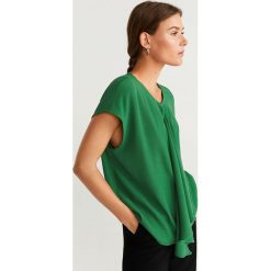 Mango - Bluzka Matisse. Białe bluzki damskie Mango, s, z haftami, z wiskozy, z okrągłym kołnierzem. W wyprzedaży za 69,90 zł.