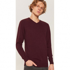 Sweter basic - Bordowy. Czerwone swetry klasyczne męskie marki House, l. Za 79,99 zł.