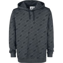 Bluzy męskie: Adidas Trefoil AOP Hoodie Bluza z kapturem ciemnoszary (Anthracite)