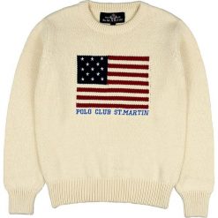 Sweter w kolorze beżowym. Brązowe swetry niemowlęce Polo Club St. Martin, bez wzorów, z bawełny. W wyprzedaży za 112,95 zł.