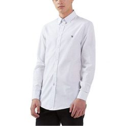 Trussardi Męska koszula Miami Collar 52 C001 13-W001 White (rozmiar M). Białe koszule męskie Trussardi, m, bez wzorów, z materiału, bez kołnierzyka, bez rękawów. W wyprzedaży za 273,00 zł.