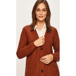 Jacqueline de Yong - Kardigan. Pomarańczowe swetry damskie Jacqueline de Yong, s, bez wzorów, z dzianiny. W wyprzedaży za 49,90 zł.