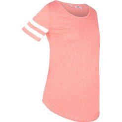 T-shirt sportowy, krótki rękaw bonprix jasnoróżowy melanż. Różowe bluzki sportowe damskie bonprix, bez wzorów, bez kołnierzyka, z krótkim rękawem, krótkie, bez kaptura. Za 37,99 zł.