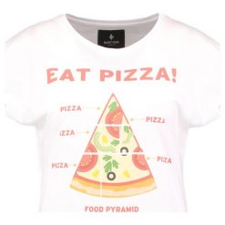 T-shirty damskie: Saint Noir PIZZA Tshirt z nadrukiem white