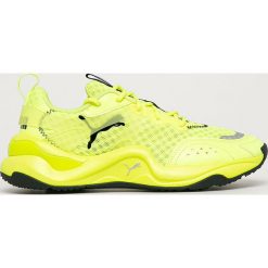 Puma - Buty Rise Neon. Żółte buty sportowe damskie Puma, bez wzorów, ze skóry, sportowe. Za 439,90 zł.