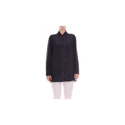 Koszule Moschino A02105837. Niebieskie koszule damskie MOSCHINO, bez wzorów, bez kołnierzyka, bez rękawów. Za 1466,41 zł.