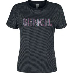 Bluzki damskie: Bench Logo Tee Stripes Koszulka damska czarny