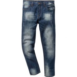 Jeansy męskie: Dżinsy Regular Fit Tapered bonprix ciemnoniebieski "used"