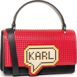 Torebka KARL LAGERFELD - 201W3125 Black/Red. Czerwone torebki klasyczne damskie KARL LAGERFELD, bez wzorów, ze skóry, klasyczne, bez dodatków. W wyprzedaży za 729,00 zł.