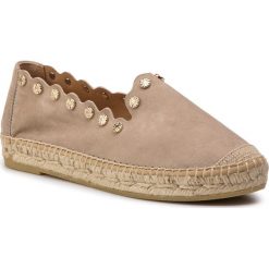 Espadryle KANNA - 19KV9009 Ante Taupe. Brązowe espadryle damskie marki Kanna, bez wzorów, ze skóry, bez obcasa, na płaskiej podeszwie. Za 379,00 zł.