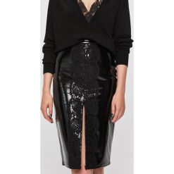 Pinko - Spódnica. Czarne spódniczki damskie Pinko, z elastanu, midi, ołówkowe. W wyprzedaży za 699,90 zł.