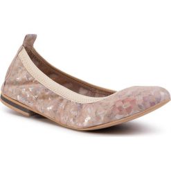 Baleriny R.POLAŃSKI - 1102 Beżowy Kwadrat. Brązowe baleriny damskie R.Polański, bez wzorów, ze skóry, klasyczne, bez obcasa. Za 269,00 zł.