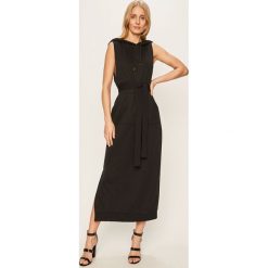 Vero Moda - Sukienka. Czarne sukienki damskie Vero Moda, na co dzień, s, bez wzorów, z bawełny, casualowe, z okrągłym kołnierzem, bez rękawów, maxi, proste. W wyprzedaży za 129,90 zł.